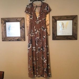 Windsor pink floral romper dress.